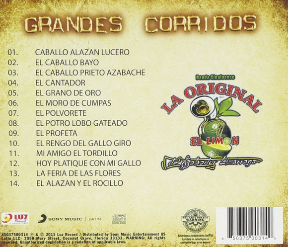 Limon La Original Banda de Salvador Lizarraga (CD Grandes Corridos) UMVD-0314
