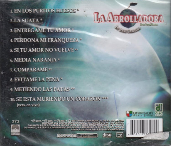 Arrolladora Banda El Limon (CD Hits De Oro En Los Purititos Huesos) DLM-372