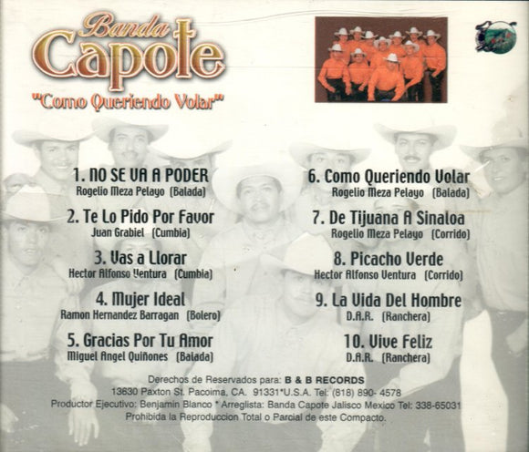 Capote Banda (CD Como Queriendo Volar) BBR