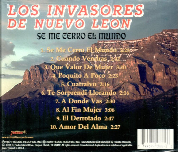 Invasores De Nuevo Leon (CD Se Me Cerro El Mundo) FRCD-1388