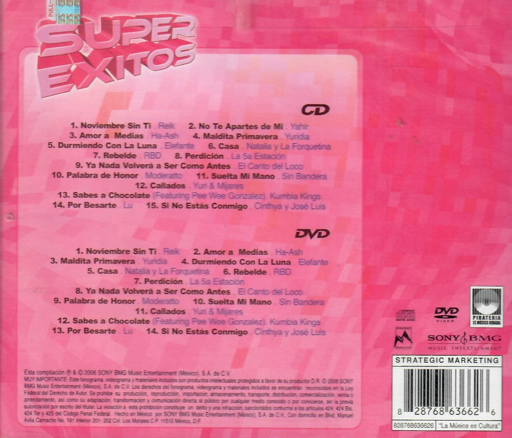 Super Exitos (CD-DVD Lo Mejor Del Ano) SMEM-6366 OB N/AZ – Musica