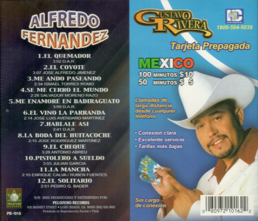 Alfredo Fernandez (CD El Solitario) PR016 CH Musica Tierra Caliente