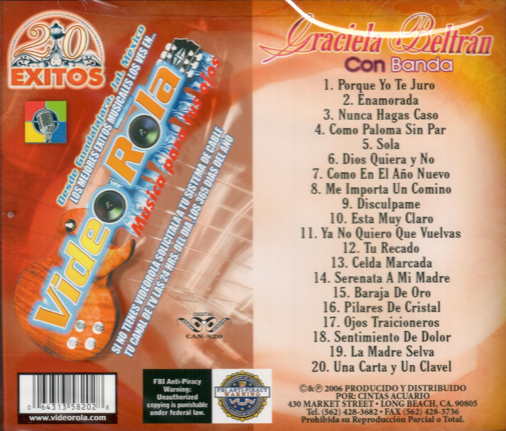 Graciela Beltran (CD 20 Grandes Exitos, Con Banda) CAN-820 CH – Musica ...