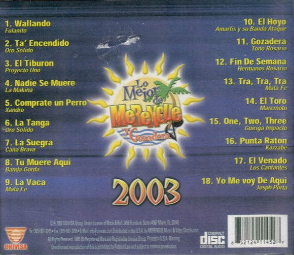 Mejor del Merengue, Lo (CD 2003 Varios Artistas) UMVD-41145