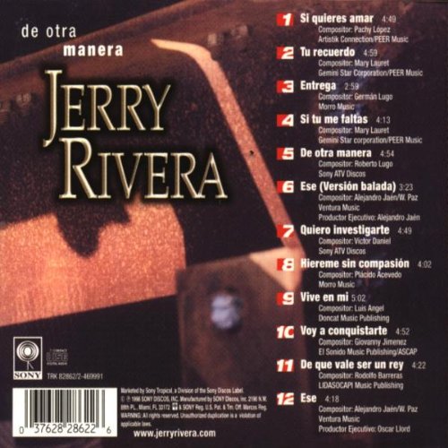 Jerry Rivera (CD De Otra Manera) TRK-82862