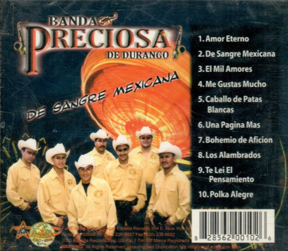 Preciosa Banda (CD De Sangre Mexicana) ERCD-0010