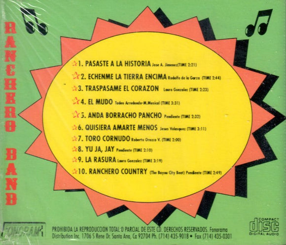 Ranchero Band (CD Pasaste A La Historia) FR-2054