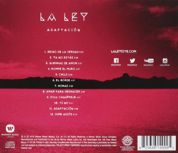 La Ley (CD Adaptación) WEAL-14999