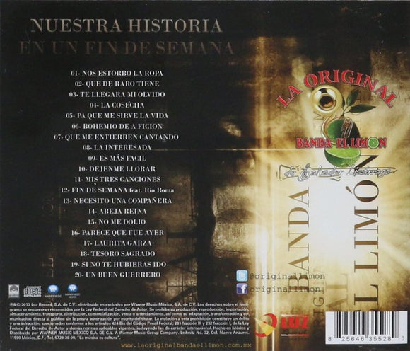 Limon La Original Banda de Salvador Lizarraga (CD Nuestra Historia En Un Fin De Semana) WEA-35528