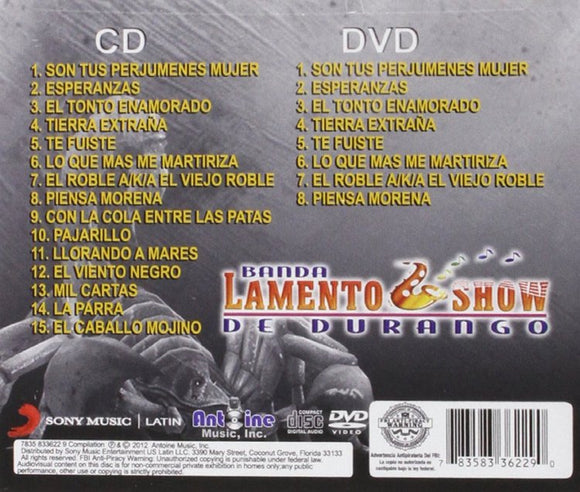 Lamento Show Banda (CD-DVD Leyenda Duranguense) SMEL-36229