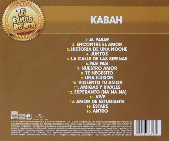 Kabah (CD 16 Exitos De Oro) UMGX-6615