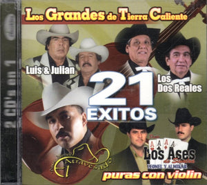 Los Grandes De Tierra Caliente (CD 21 Exitos Puras con Violin) DVCD-029 "USADO"