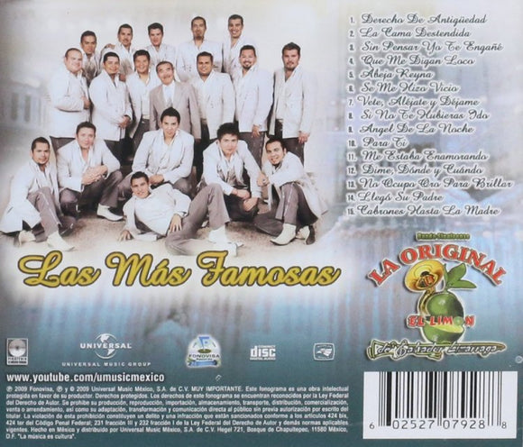 Limon La Original Banda de Salvador Lizarraga (CD Las Mas Famosas) UMLE-7928