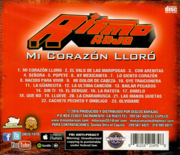 Ritmo Rojo (CD Mi Corazon Lloro) DBCD-1470