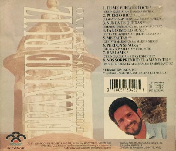 Frankie Ruiz (CD Puerto Rico Soy tuyo) RODV-73045