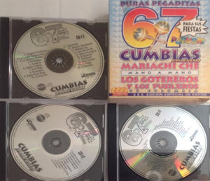 PurasPegaditas (3CD 67 Cumbias-Goteros y Fusileros Colombia-MariachiChe) CM-001