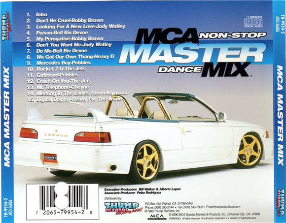 Mca Master Mixx (CD Dance Mix Various Artists) TH-9954