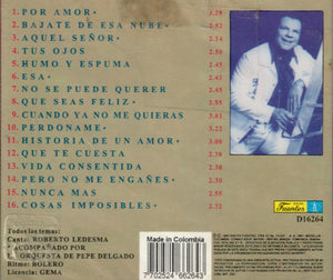 Roberto Ledesma (CD Vol#3 Mis Mejores Boleros, Orquesta Pepe Delgado) D16264