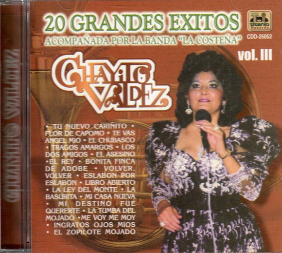 Chayito Valdez (CD Vol#3 20 Grandes Exitos, Con Banda 