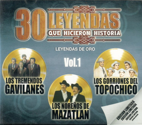 30 Leyendas Que Hicieron Historia (CD Vol#1 Gavilanes, Gorriones, Noreños) DBCD-21317
