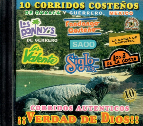 10 Corridos Costenos (CD Autenticos Verdad de Dios) ARC-109