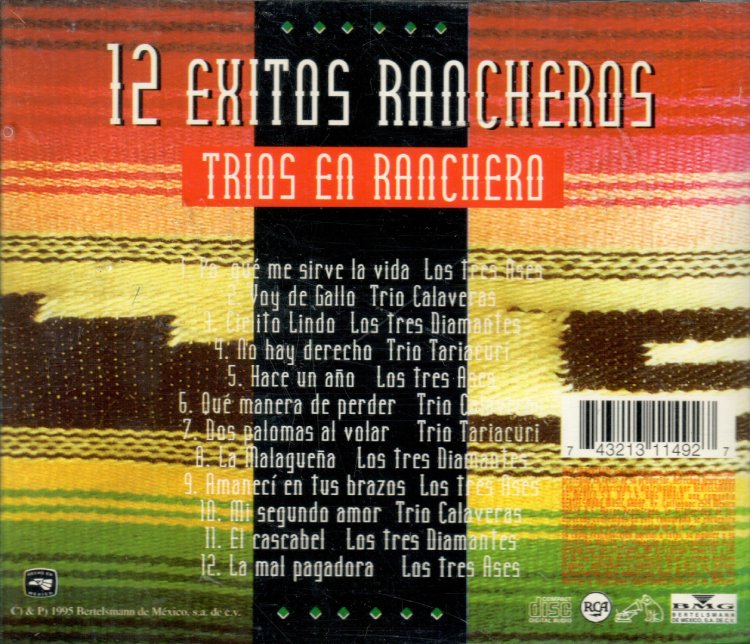 12 Exitos Rancheros (CD Trios En Ranchero) CDC-31149 – Musica Tierra ...