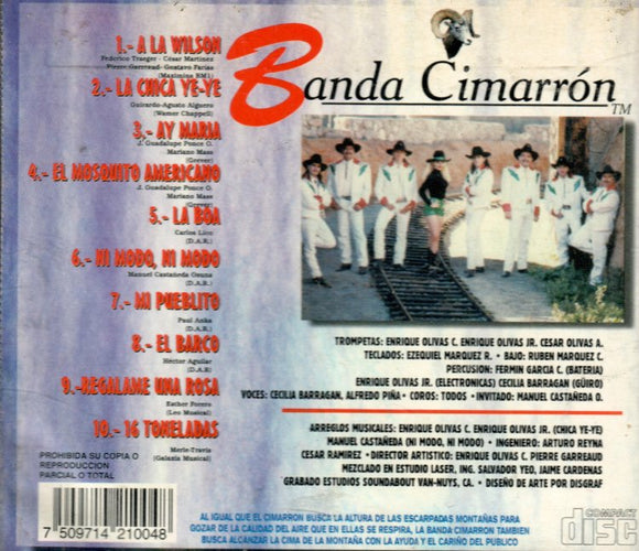 Cimarron Banda (CD A La Wilson 