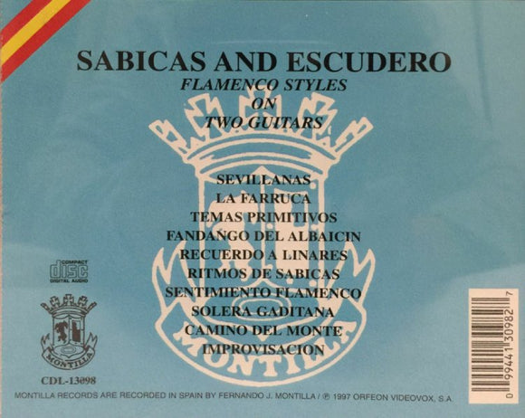 Sabicas, Escudero (CD Flamenco Styles On Two Guitars) CDL-13098