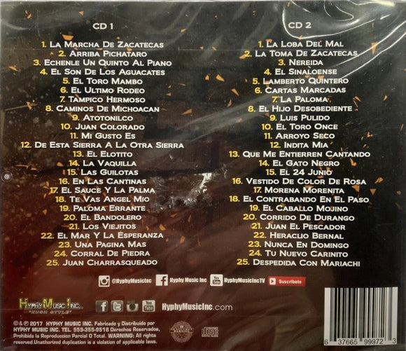 Tamborazos Zacatecanos De Oro (2CD 50 Mas Pesadas, Varios Artistas) HYPH-9997 