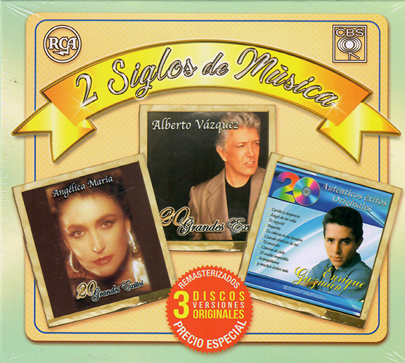 2 Siglos de Musica (Alberto Vazquez, Angelica Maria Y Enrique Guzman 3CD) Sony-594233