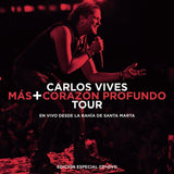 Carlos Vives (CD+DVD Mas+Corazon Profundo Tour "En vivo desde bahia Santa Marta) Sony-888750904225
