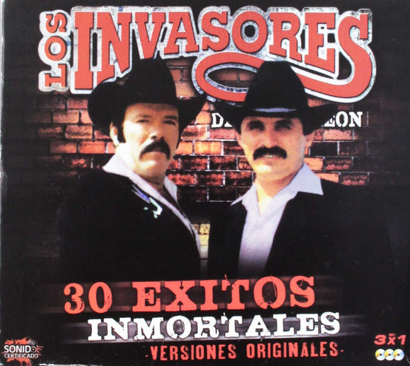 Invasores De Nuevo Leon (3CD 30 Exitos Inmortales Versiones Originales) DA-900648 OB