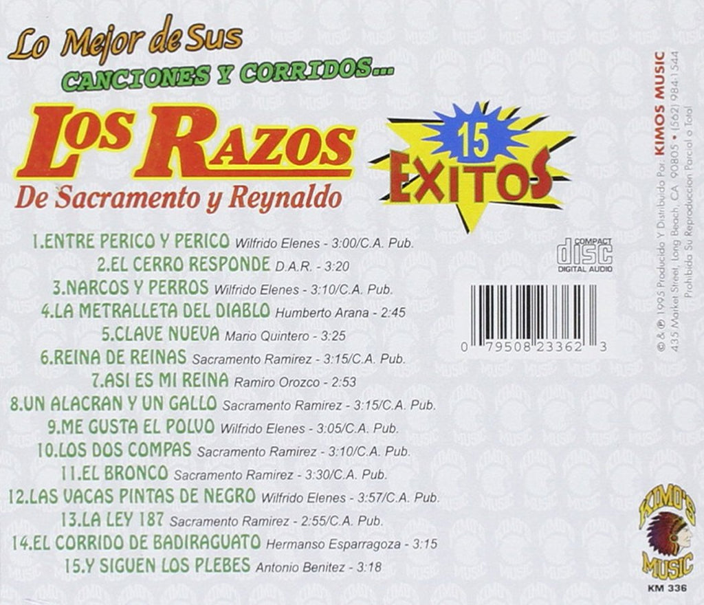 Razos (CD 15 Exitos Canciones Y Corridos) KM-336 CH – Musica Tierra ...