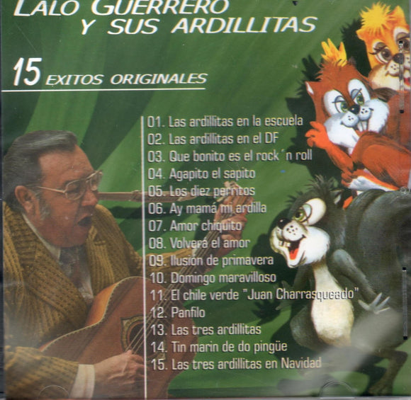 Lalo Guerrero (CD Y Sus Ardillitas, 15 Exitos Originales) CDLD-1211 OB