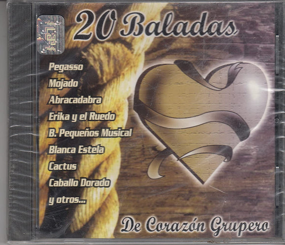 20 Baladas de Corazon Grupero (CD Varios Artistas) MCMDLP-4107 OB N/AZ