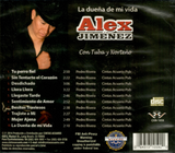 Alex Jimenez (CD La Duena de Mi Vida, Con Tuba y Norteno) CAN-974 CH