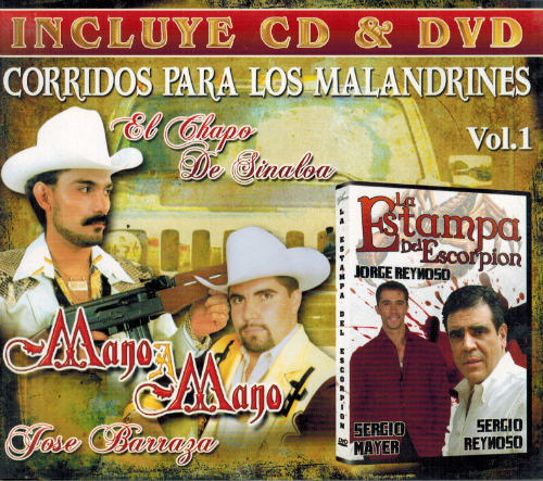 Chapo de Sinaloa - Jose Barraza (Mano a Mano, Corridos Para Malandrines, Vol#1 CD+DVD) Dbcd-711