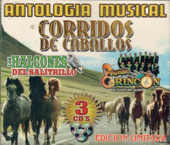Corridos De Caballos (3CD Halcones Salitrillo/Banda Rincon) 3DBCD-567 OB