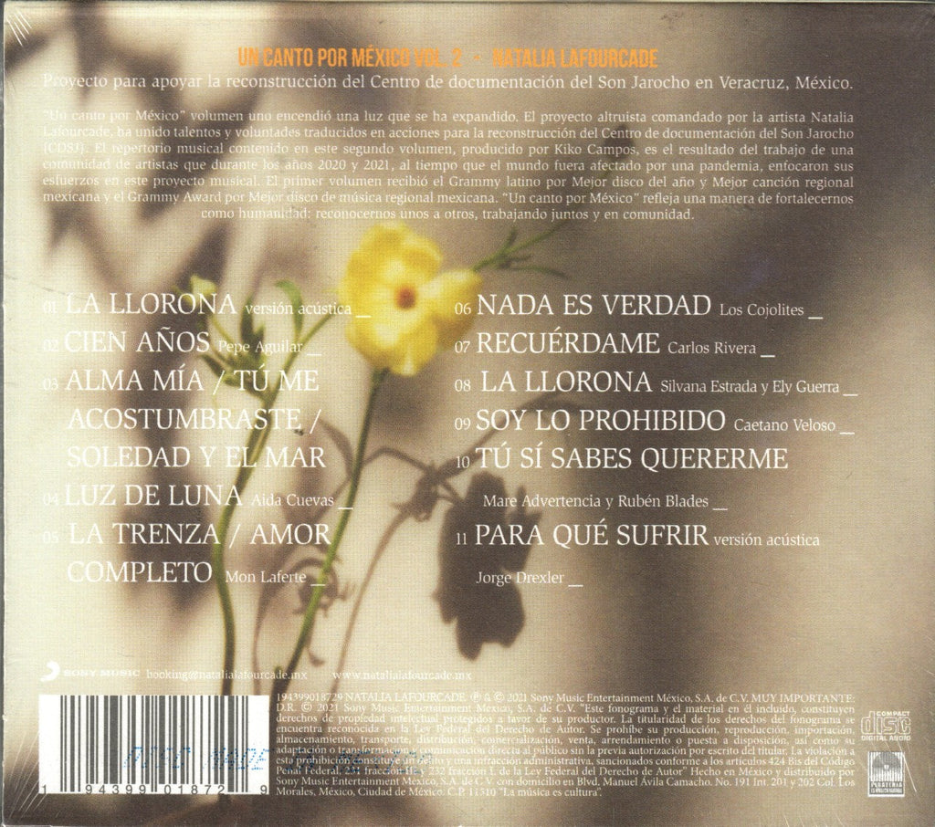 Natalia Lafourcade (CD Vol2 Un Canto Por Mexico) SMEM90187 Musica