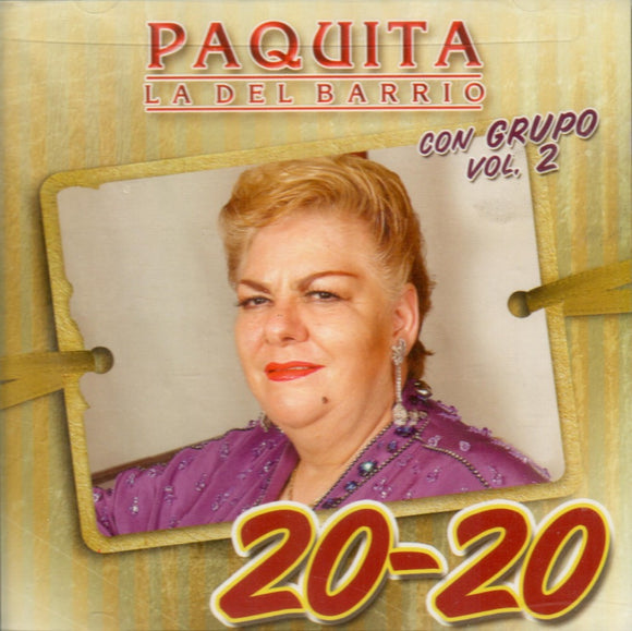 Paquita La Del Barrio (CD Vol#2 Con Grupo 20-20) CPW-4337 Ob N/Az