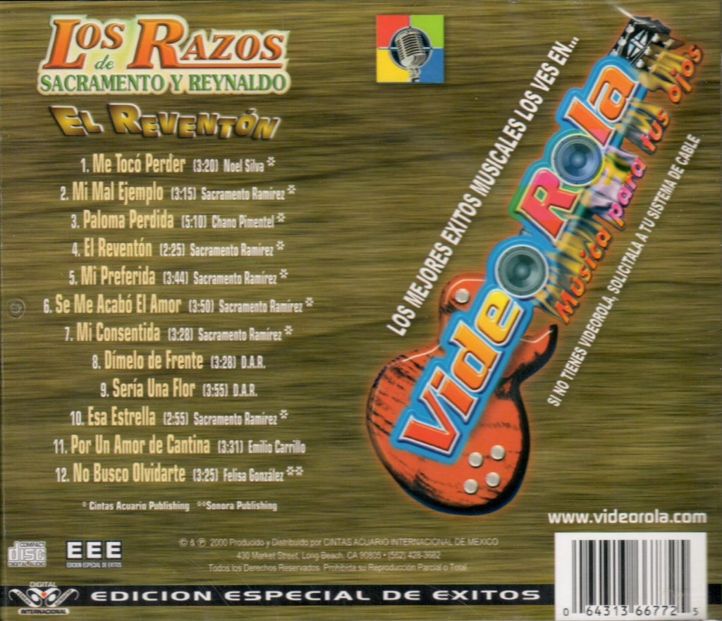 Razos (CD El Reventon) CANI-677 CH – Musica Tierra Caliente