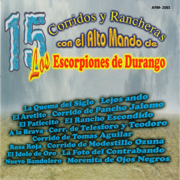Escorpiones De Durango (CD 15 Corridos y Rancheras) ARM-2093 OB