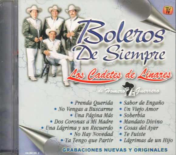Cadetes de Linares/Homero Guerrero Jr (CD Boleros De Siempre) LIDE-50235 OB 