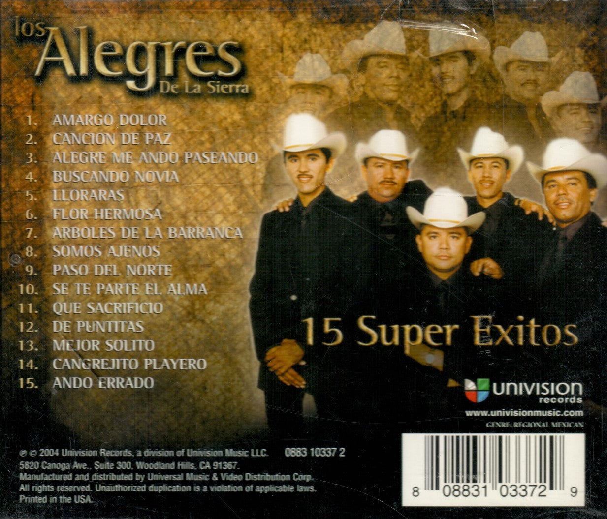 NUEVO Y ORIGINAL* ALEGRES DE LA SIERRA Alegres Sentimientos (CD 2002)