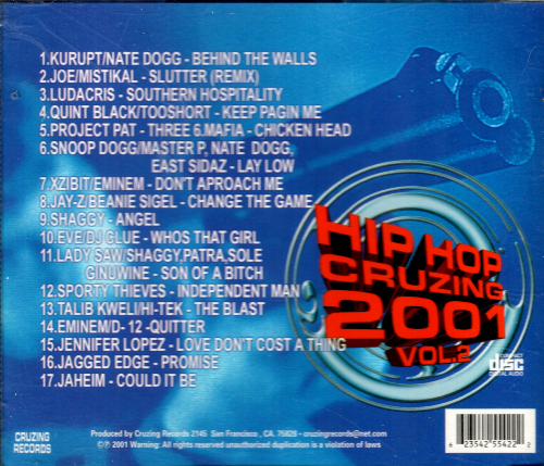 Hip Hop Cruzing 2001 Vol.#2 (CD Variuos Artists) 623542554222 n/az