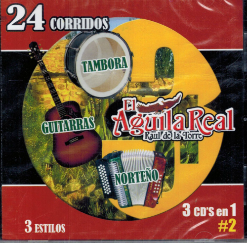 Aguila Real (24 Corridos: Tambora, Guitarras y Norteno 3Cds en 1 #2) ZR-249