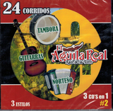 Aguila Real (24 Corridos: Tambora, Guitarras y Norteno 3Cds en 1 #2) ZR-249