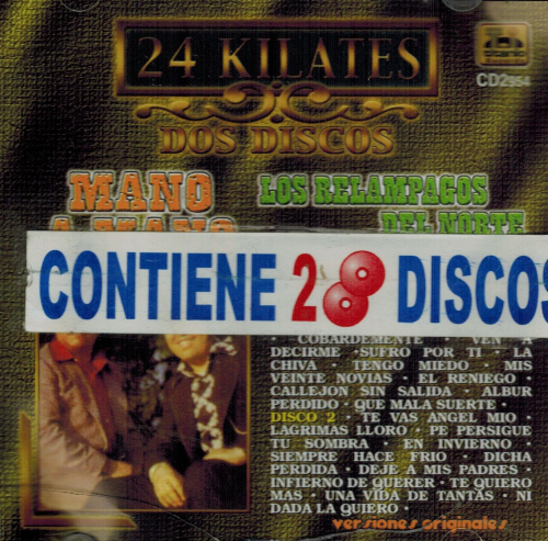 Relampagos Del Norte - Cornelio Reyna (24 Kilates, Mano a Mano 2CDs) CD-2954