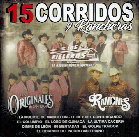 Rieleros, Originales y Ramones (CD 15 Corridos y Rancheras) MM-9226