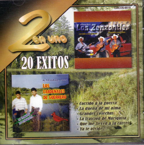 Zenzontles - Los Cardenales de Guerrero (CD 2 En Uno, 20 Exitos) Cdcos-6519